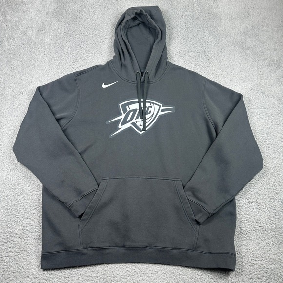 Nike Other - Oklahoma City Thunder Nike Hoodie Mens 3XL Charcoal Grey OKC Pullover NBA Swoosh